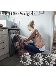 SHOPLUV See Ever Washing Machine Special Ball Silicone Tidy Clothes Deep Cleaning AntiWinding Laundry Washing Balls Washer Balls Reusable Laundry Balls Scrubbing Balls 8Pcs  - Image 3