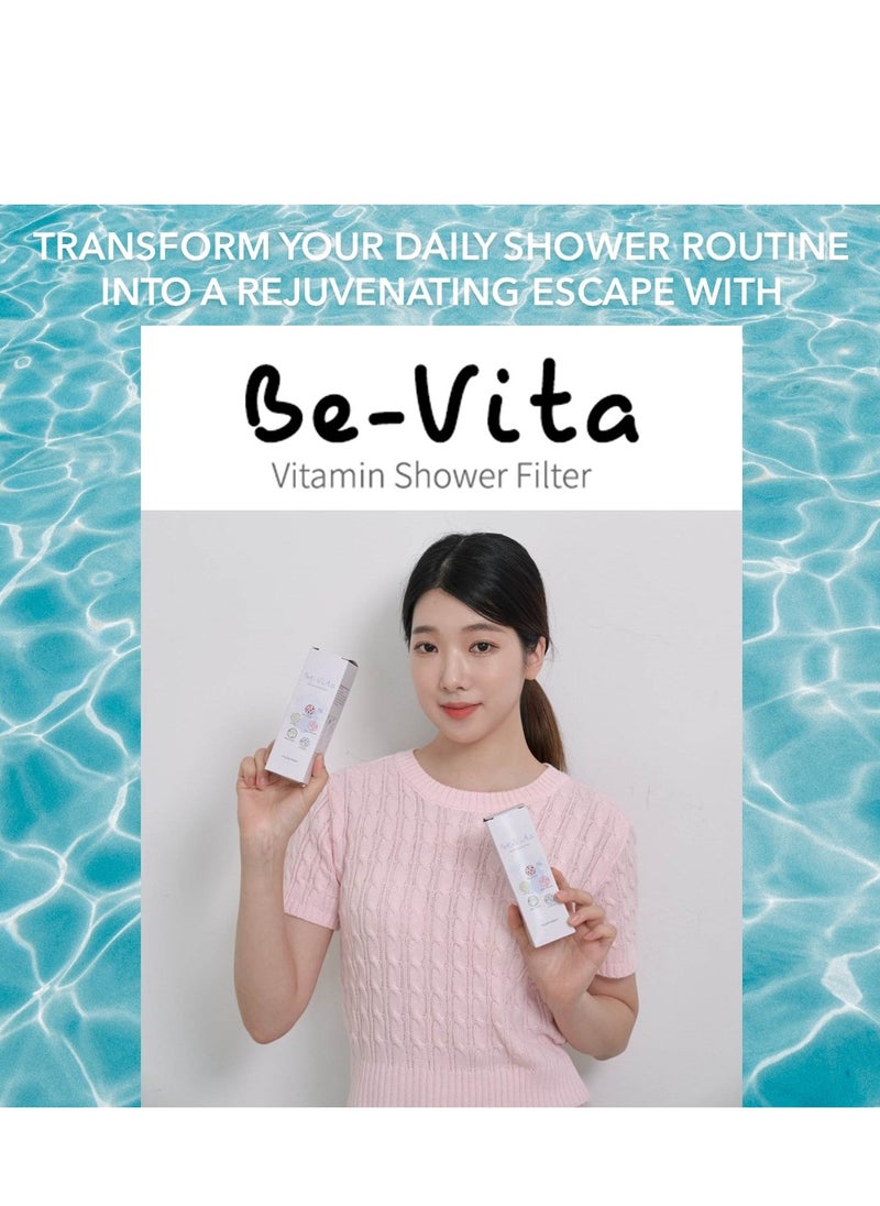 Be-Vita - Korean Vitamin Shower Filter - Anti Hair Loss - Prevents Dry Skin - Chlorine Removal - Rust Removal - Relaxing Aromatherapy - Non-Toxic (Baby Powder) - Image 1