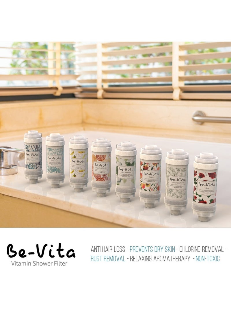 Be-Vita - Korean Vitamin Shower Filter - Anti Hair Loss - Prevents Dry Skin - Chlorine Removal - Rust Removal - Relaxing Aromatherapy - Non-Toxic (Baby Powder) - Image 1