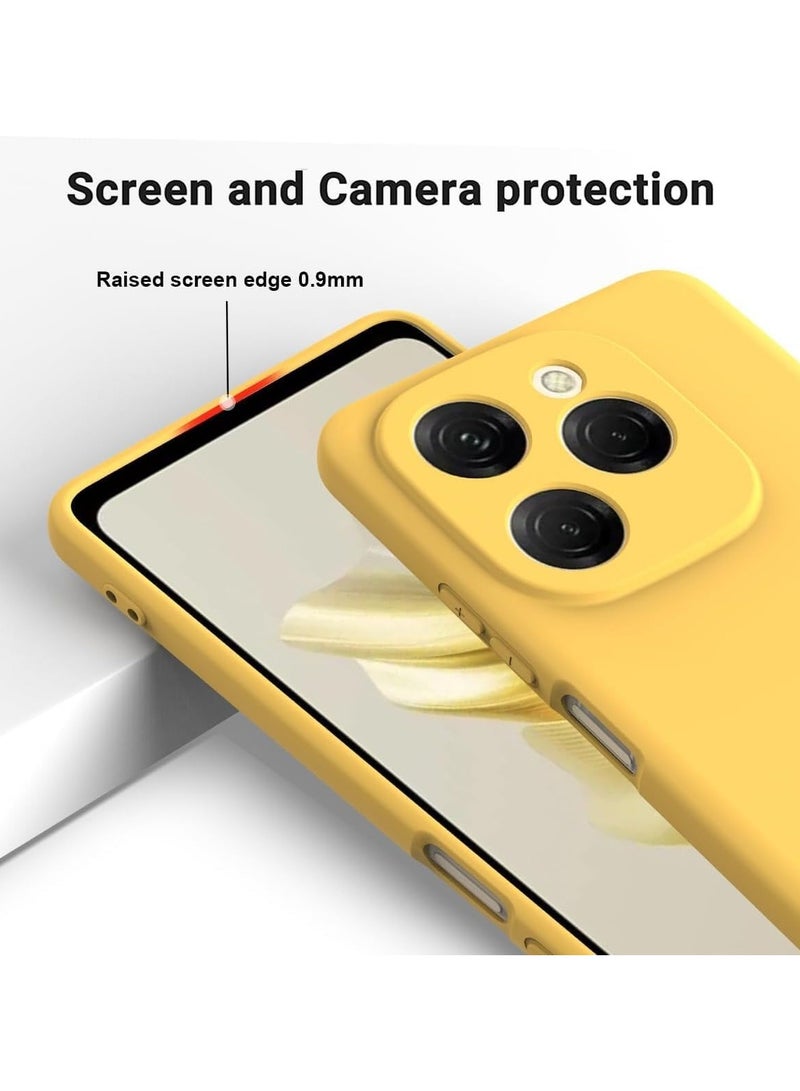 general Case Compatible with Tecno Spark 20 Pro 5G Case, Liquid Silicone Gel Soft TPU Case with Microfiber Cloth Layer, Anti-Fingerprint Shockproof Cover with Lanyard Strap - Image 2