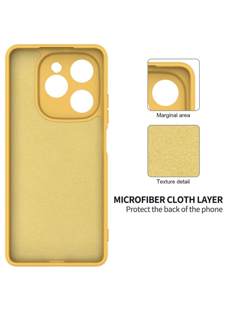 general Case Compatible with Tecno Spark 20 Pro 5G Case, Liquid Silicone Gel Soft TPU Case with Microfiber Cloth Layer, Anti-Fingerprint Shockproof Cover with Lanyard Strap - Image 4