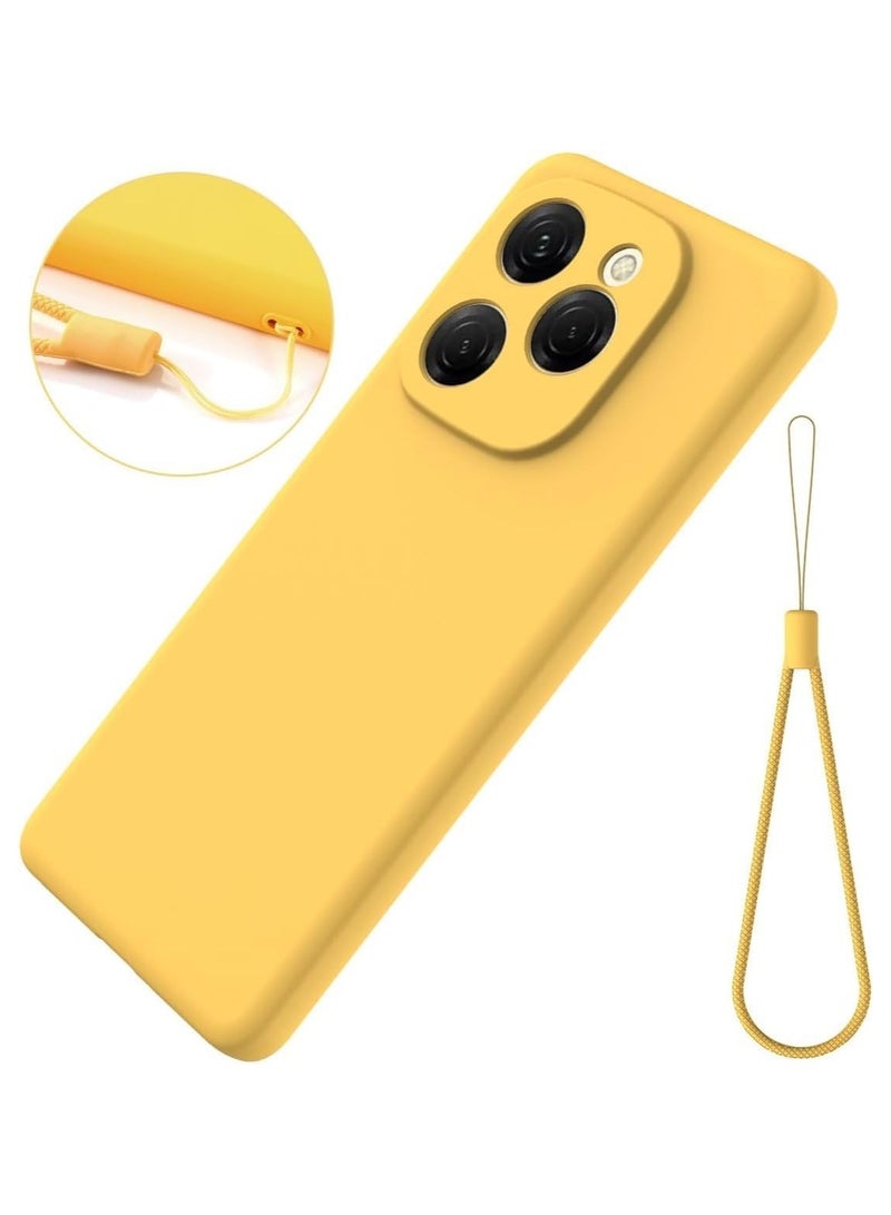 general Case Compatible with Tecno Spark 20 Pro 5G Case, Liquid Silicone Gel Soft TPU Case with Microfiber Cloth Layer, Anti-Fingerprint Shockproof Cover with Lanyard Strap - Image 5