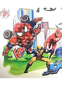 Uniq UNIq Funky Spiderman Stylish 3D Puffy Big Size NonToxic Waterproof 9 Stickers Set for Wall Fridge almirah Kids Room  - Image 5