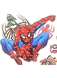 Uniq UNIq Funky Spiderman Stylish 3D Puffy Big Size NonToxic Waterproof 9 Stickers Set for Wall Fridge almirah Kids Room  - Image 3