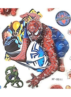 Uniq UNIq Funky Spiderman Stylish 3D Puffy Big Size NonToxic Waterproof 9 Stickers Set for Wall Fridge almirah Kids Room  - Image 4