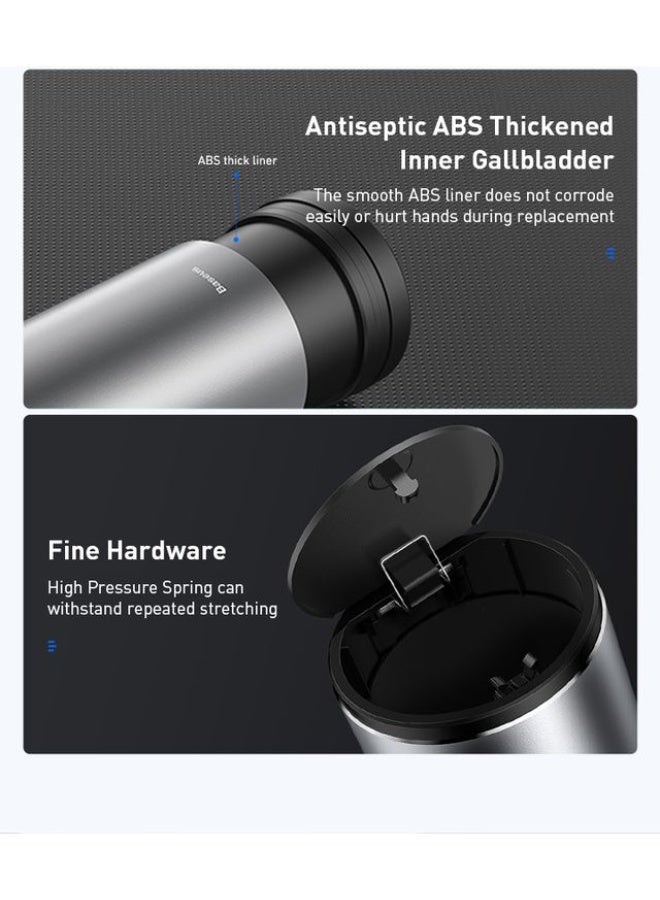 Baseus Portable Car Trash Can (1 Roll/30 Trash Bags) Gray - Image 4