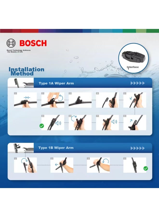 BOSCH شفاط زجاج أمامي بوش جينغ يي 22/16 (لشفاطات الزجاج الخلفي 16 بوصة على بوش، ويباي Vv5، رويفينغ S2، ميني، وMg5) - Image 5