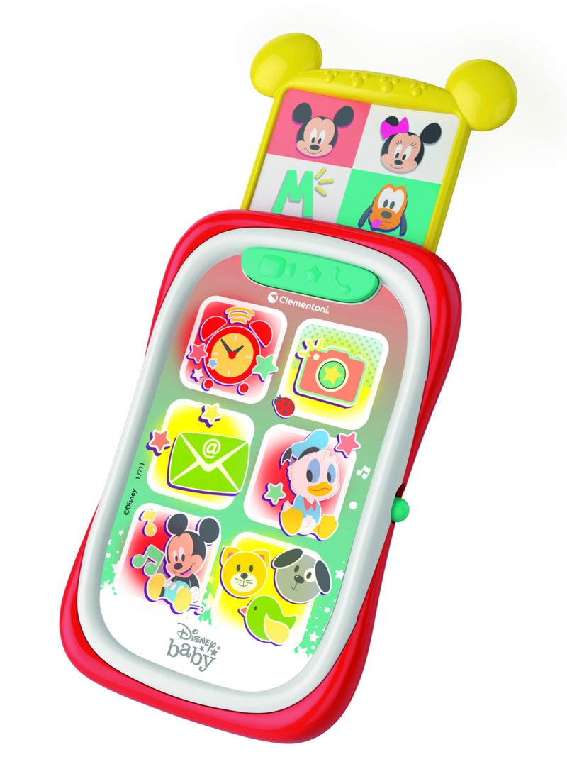 Clementoni Disney Baby Mickey Smartphone Light and Sound, Battery Operated | Interactive Toy for Baby and Toddler |Musical Toy | Help Stimulate a Child’s Auditory and Visual Senses | Educational Toy | Early Development Toy | Perfect Gift for Baby and Toddler - Image 2
