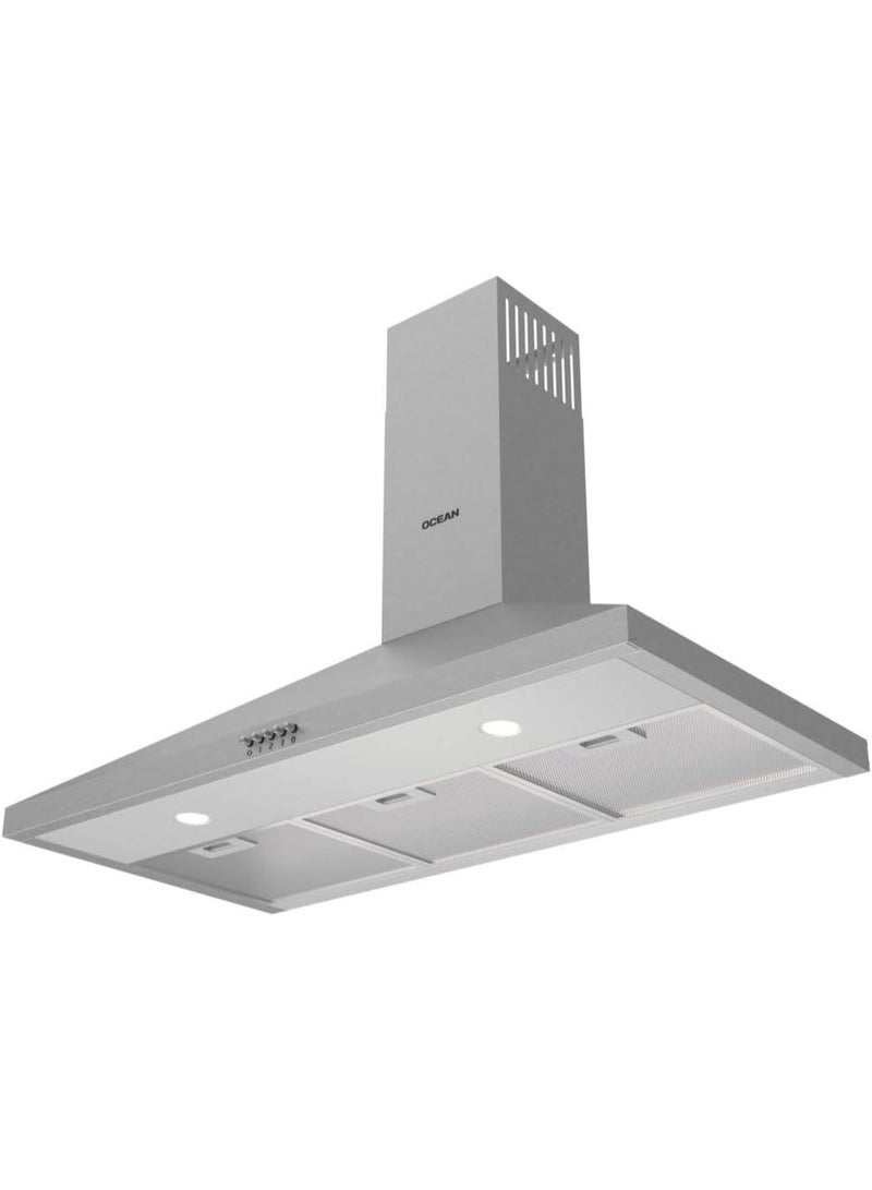 Ocean OWCHR96ICF, Built‑in Pyramids Chimney Hood, 90 cm, 650 m³/h, Stainless Steel - Image 3
