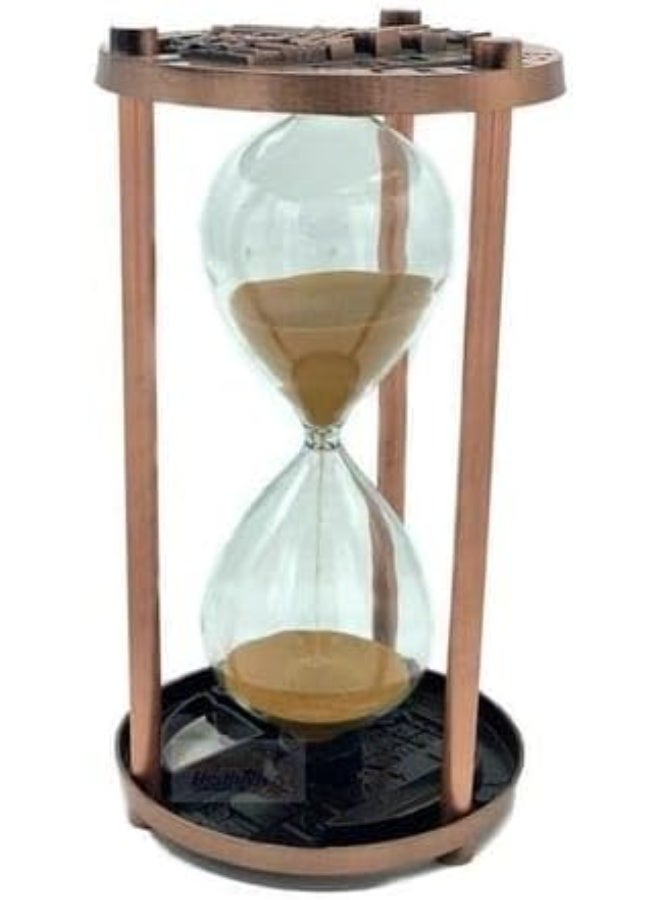 ساعة رملية زجاجية ومعدنية 30 دقيقة لون برونزي - Image 2
