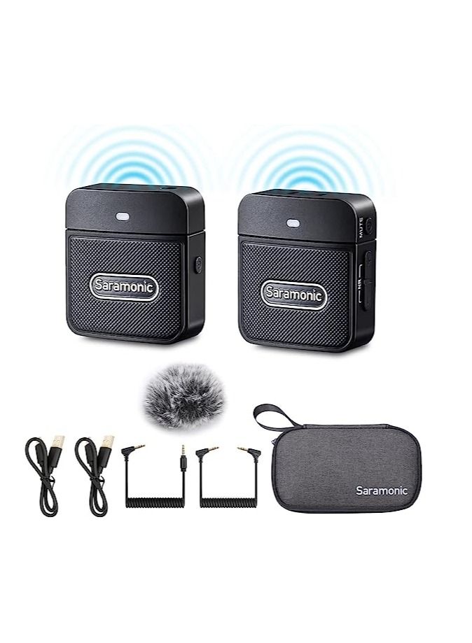 Saramonic Wireless Lavalier Microphone Blink100 B1 2.4GHz Wireless Microphone With Transmitter & Receiver for DSLR Cameras, iPhone,iPad and Android, 164ft Range, Lapel Mic for Recording, Teaching - Image 1