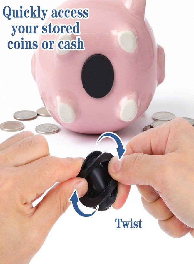Psiriol 20 Pcs Piggy Bank Stopper Replacement, Rubber Saving Box Stopper, Piggy Bank Silicone Plugs, Box Plug Hole Cover for Coin Banks Saving Boxes (37mm, 38mm, 40mm, 42mm, 50mm, Black) - Image 4