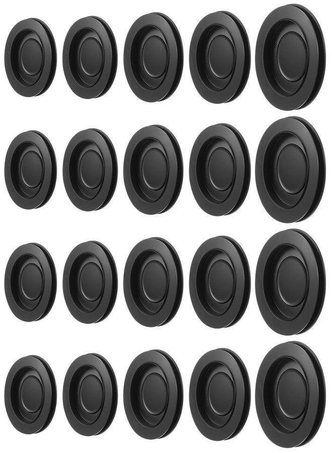Psiriol 20 Pcs Piggy Bank Stopper Replacement, Rubber Saving Box Stopper, Piggy Bank Silicone Plugs, Box Plug Hole Cover for Coin Banks Saving Boxes (37mm, 38mm, 40mm, 42mm, 50mm, Black) - Image 1
