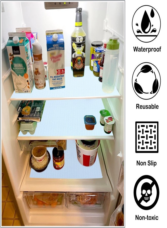 MBSRITY Shelf Liners for Cabinets Waterproof 15 Inch Wide X 20 Ft Non Adhesive Drawer Liners White Non Slip Washable Cabinet Mat for Kitchen Refrigerator Shelves Pantry Bathroom Cupboard Closet Dresser - Image 5
