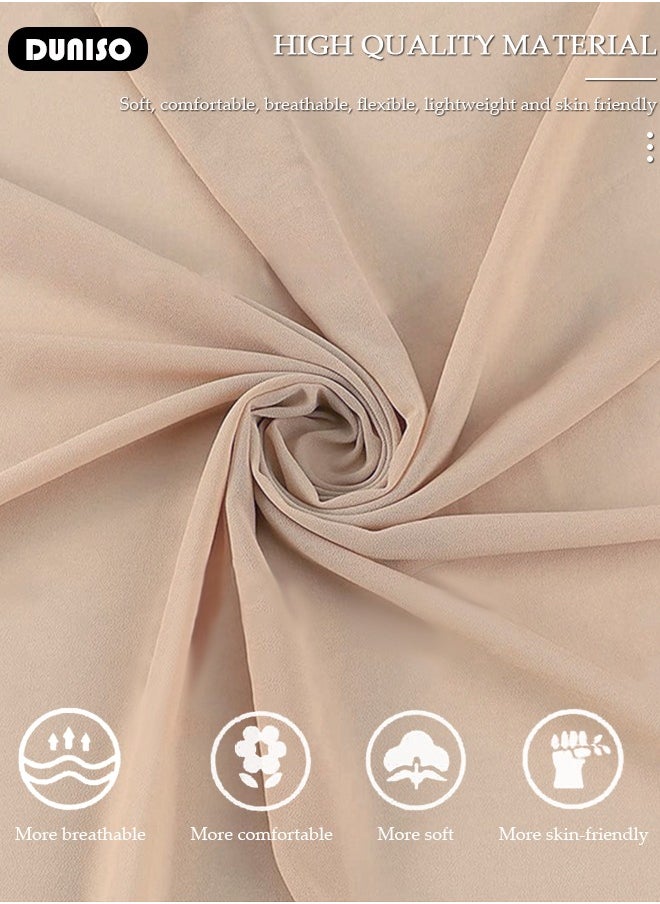 DUNISO - Women's Hijab, Premium Breathable Chiffon Hijab, Stylish and Comfortable Hijab Scarfs,  Very Comfy & Good for Everyday Use, Versatile and Artistic Scarf for Women - Image 1