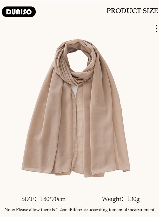 DUNISO - Women's Hijab, Premium Breathable Chiffon Hijab, Stylish and Comfortable Hijab Scarfs,  Very Comfy & Good for Everyday Use, Versatile and Artistic Scarf for Women - Image 1