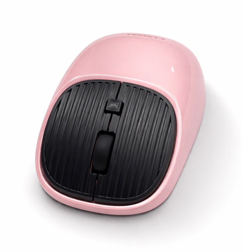 FOREV Wireless Mouse with 2.4GHz Mode, 3-Level DPI Adjustments, 4-Button Rechargeable Gaming Mouse, Lightweight Ergonomic Mouse for Mac Mini PC Gaming Laptop Computer MacBook - (Pink & Black) - Image 1