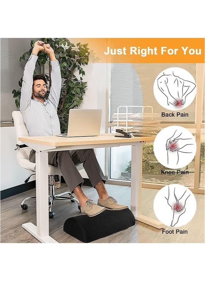Foot Rest for Under Desk Ergonomic Memory Foam Footrest Pillow with Adjustable Heights  Non-slip Bottom Breathable Washable Cover, Office Foot Stool for Lumbar Back Knee Pain at Home Airplane Travel  - Image 2