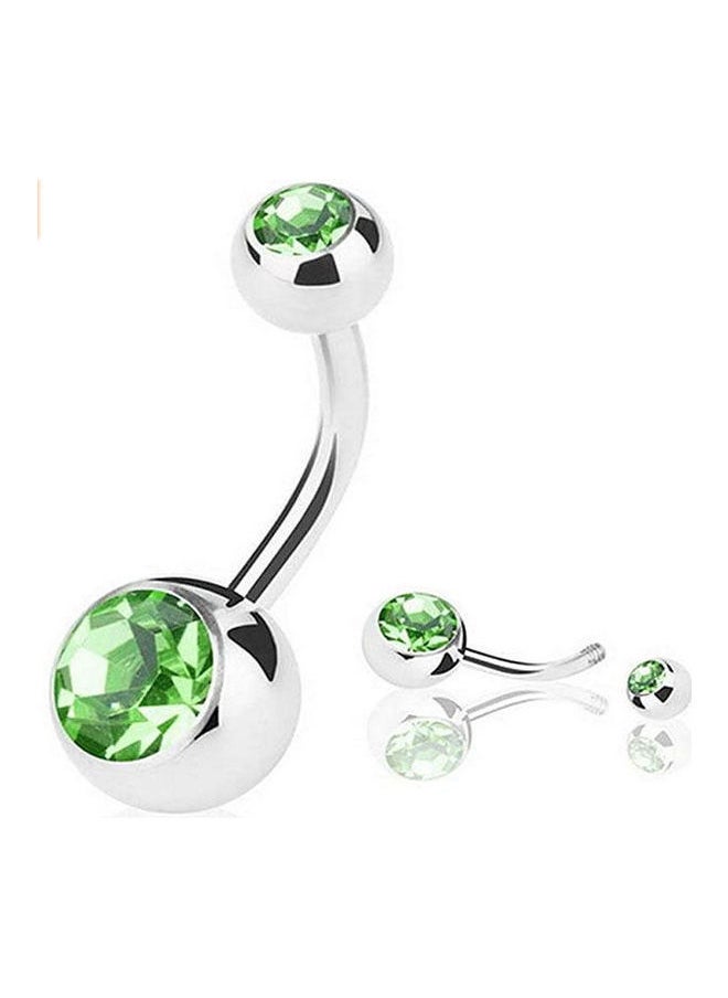NIBEMINENT - Swarovski Titanium Navel Belly Button Piercing Jewelry - Image 1
