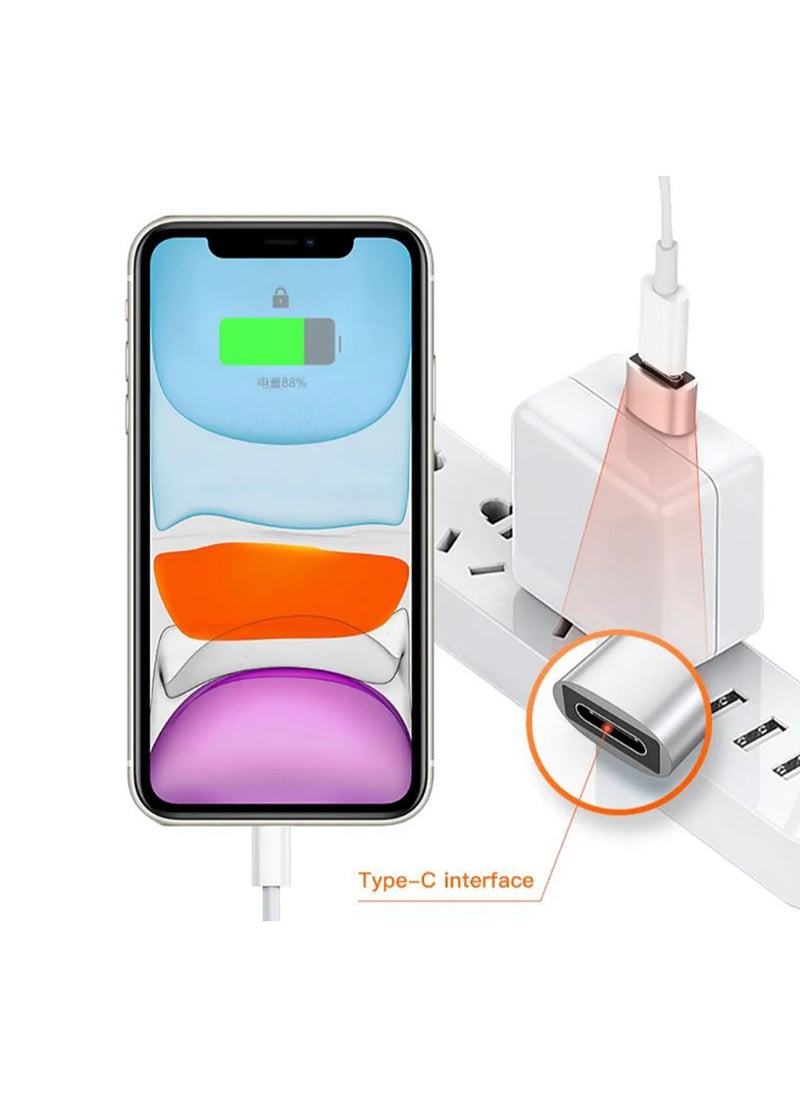 ماركة غير محددة محول شاحن USB من النوع C، كابلات محول USB من النوع C أنثى USB إلى ذكر (عبوة واحدة، أسود)  - Image 2