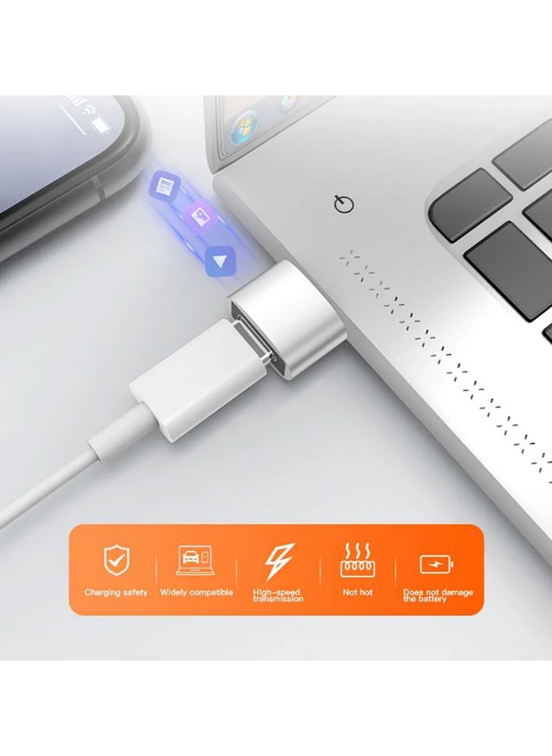 ماركة غير محددة محول شاحن USB من النوع C، كابلات محول USB من النوع C أنثى USB إلى ذكر (عبوة واحدة، أسود)  - Image 3