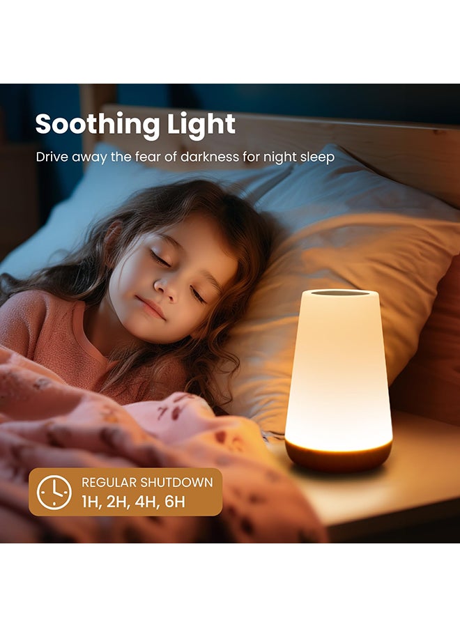 O Ozone ضوء ليلي LED يعمل باللمس مصباح طاولة بجانب السرير جهاز تحكم عن بعد ضوء خافت مع مصباح محمول متغير اللون RGB للطفل والأطفال وغرفة النوم وغرفة المعيشة، - Image 4