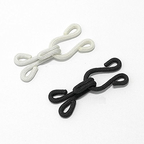 Chris.W 5 Sets White Large Covered Hooks & Eye Sewing Closure for Fur Coat Jacket Cape Stole Bracelet Jewelry Books Crafts and More(1.45") - Image 4