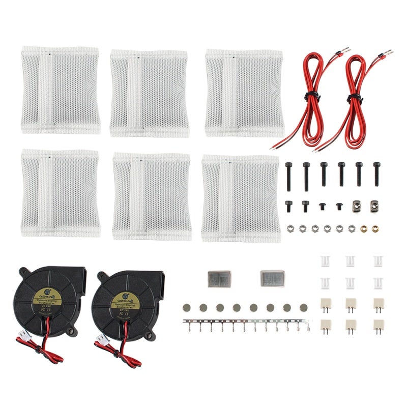 Activated Carbon 3D Printer Filter Kit: High-Density Carbon, 2 Pcs 5015 Turbofans 5000Rpm - Easy Installation, 3-6 Month Lifespan for Voron 2.4, Voron Trident, Voron Switchwire, Nevermore V6 - Image 1