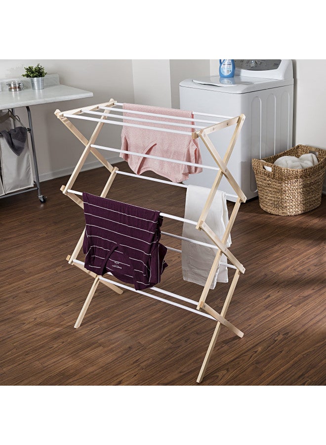 Honey Can Do Honey-Can-Do Wooden Laundry Drying Rack - Image 4