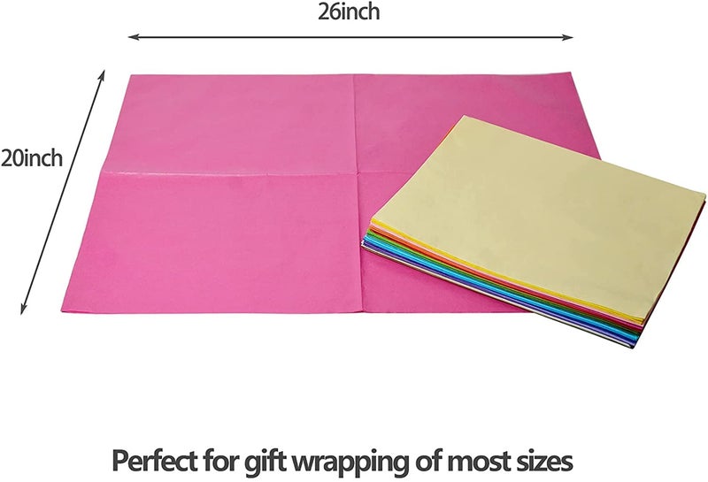Simetufy 150 Sheets Assorted Colored Tissue Paper for Gift Bags, Rainbow 30 Colors 20 x 26 Inch, Bulk for Crafts & Gift Wrapping, Mother's Day Christmas Birthday Wedding Holiday Decor, and DIY Project - Image 2