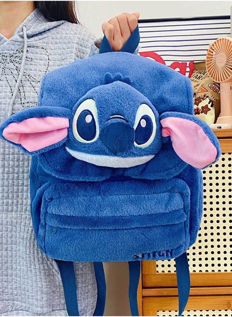 general 2024 New Cute Cartoon Monster Backpack Female Student Bag Large Capacity Plush Doll Backpack - Image 1