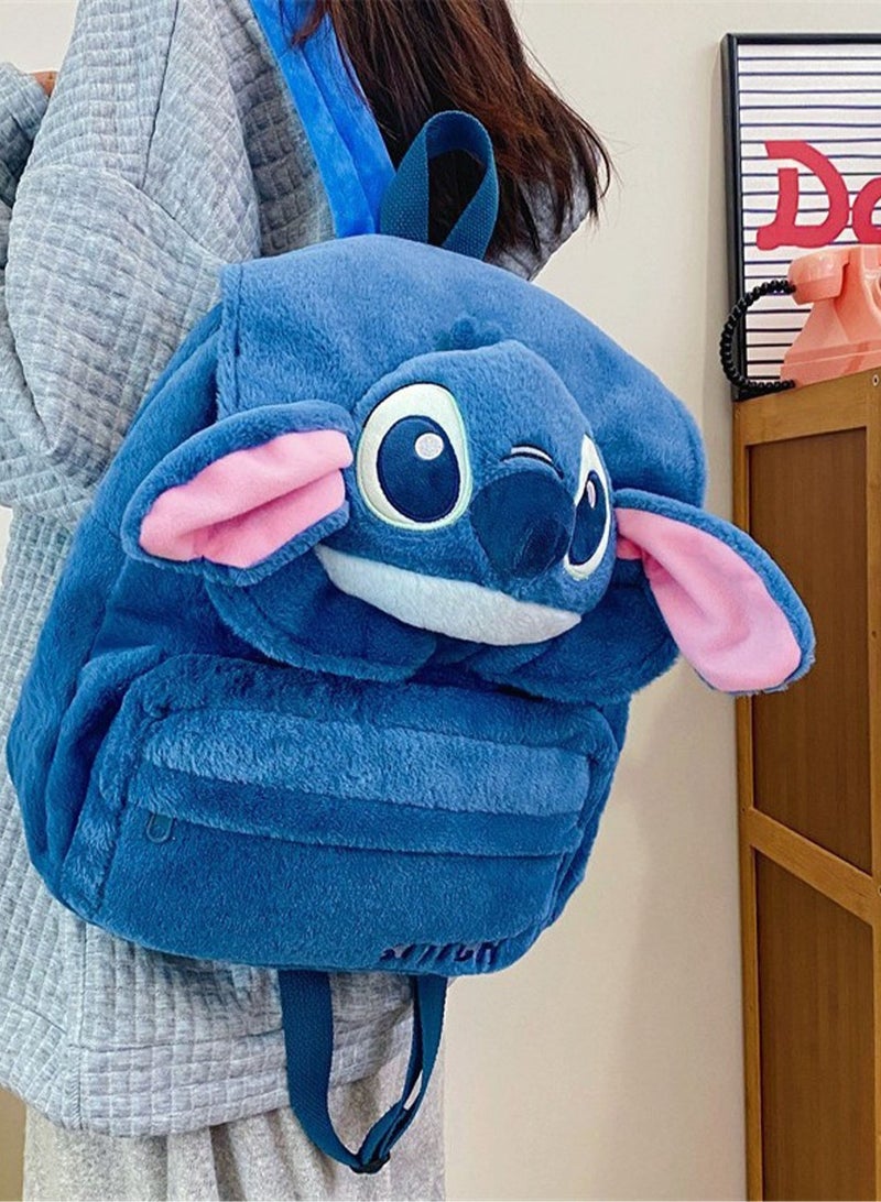 general 2024 New Cute Cartoon Monster Backpack Female Student Bag Large Capacity Plush Doll Backpack - Image 2