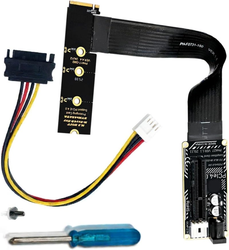 كابل تمديد بطاقة الرسوميات M.2 NVMe إلى PCIe 4.0 لنقل البيانات بالسرعة الكاملة، لوحة تمديد منفذ PCIe للأحجام 2230/2242/2260/2280 - Image 5