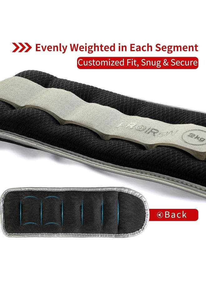 PROIRON Ankle Weights Wrist Leg Weights for Women Men 0.5kg-2kg in Pair Reflective Ankle Weight Set for Fitness Exercise Jogging Aerobics - Image 4