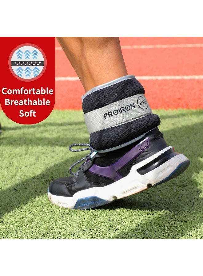 PROIRON Ankle Weights Wrist Leg Weights for Women Men 0.5kg-2kg in Pair Reflective Ankle Weight Set for Fitness Exercise Jogging Aerobics - Image 5