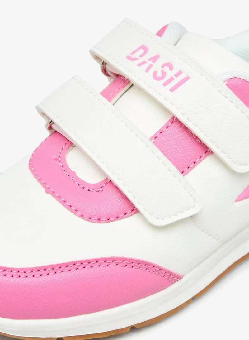 Dash WHITE Girls Hook And Loop Ankle School Sneakers for Women | Best Price UAE