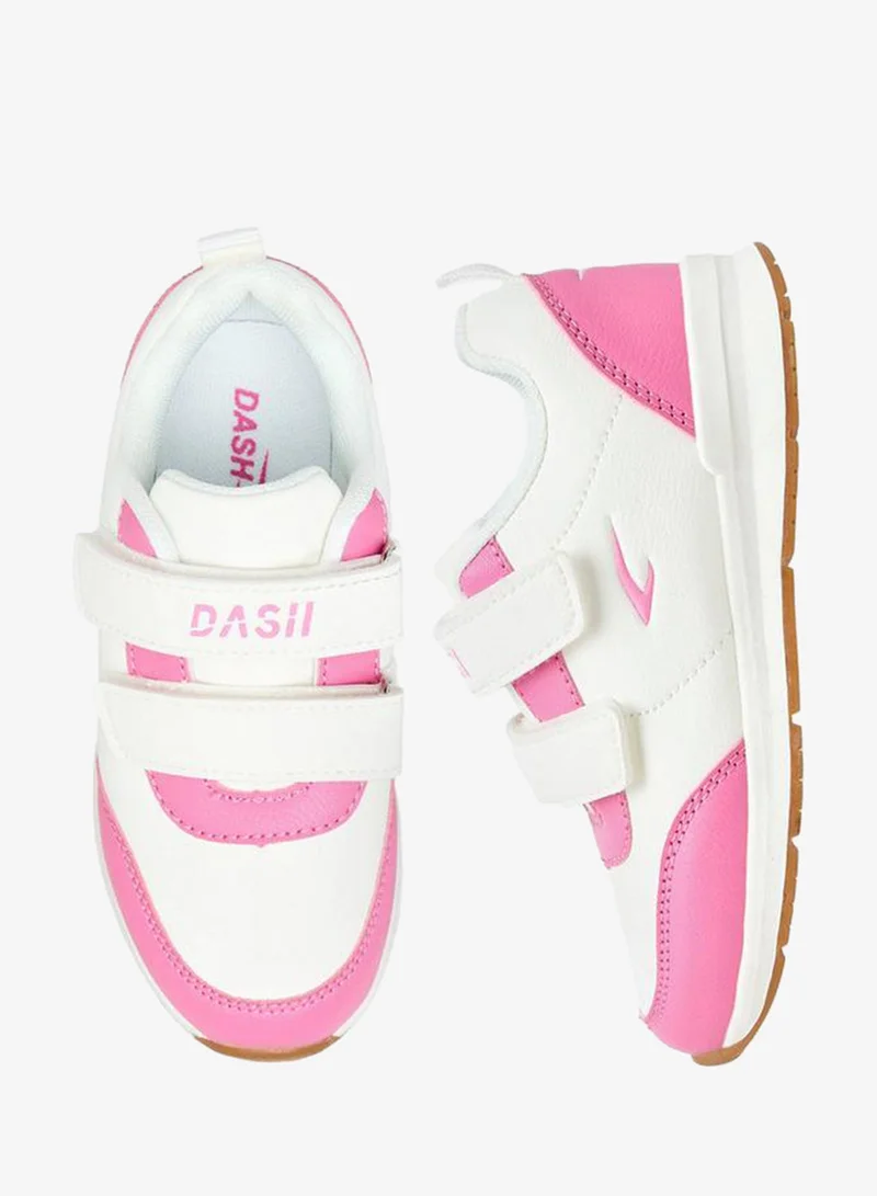 داش Girls Hook and Loop Ankle Sneakers
