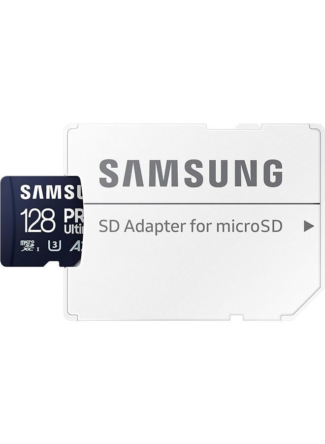 Samsung PRO Ultimate microSD Card + SD Adapter, 128 GB, for Smartphones, Drone and Action Cam, UHS-I U3,160 MB/s Read, 120 MB/s Write, ‎ MB-MY128SA/WW - Image 2