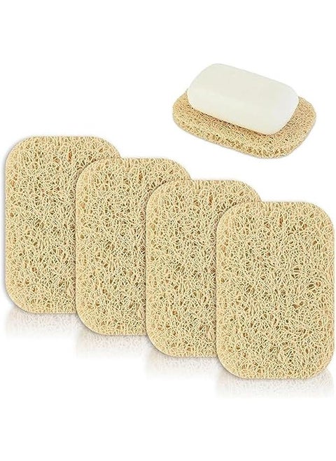 4  Soap Lifting Pad Soap Dish Bathroom Accessory MultiDirectional Weave Efficient Draining Soap Bar Holder for Shower suitble for countertop Sinks and tubs NoSlip