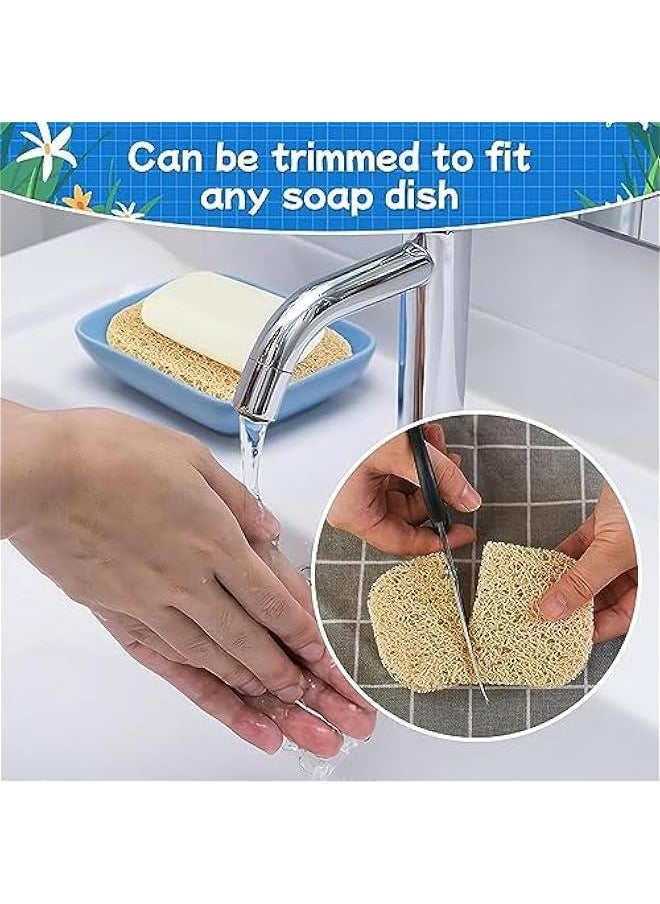 4  Soap Lifting Pad Soap Dish Bathroom Accessory MultiDirectional Weave Efficient Draining Soap Bar Holder for Shower suitble for countertop Sinks and tubs NoSlip