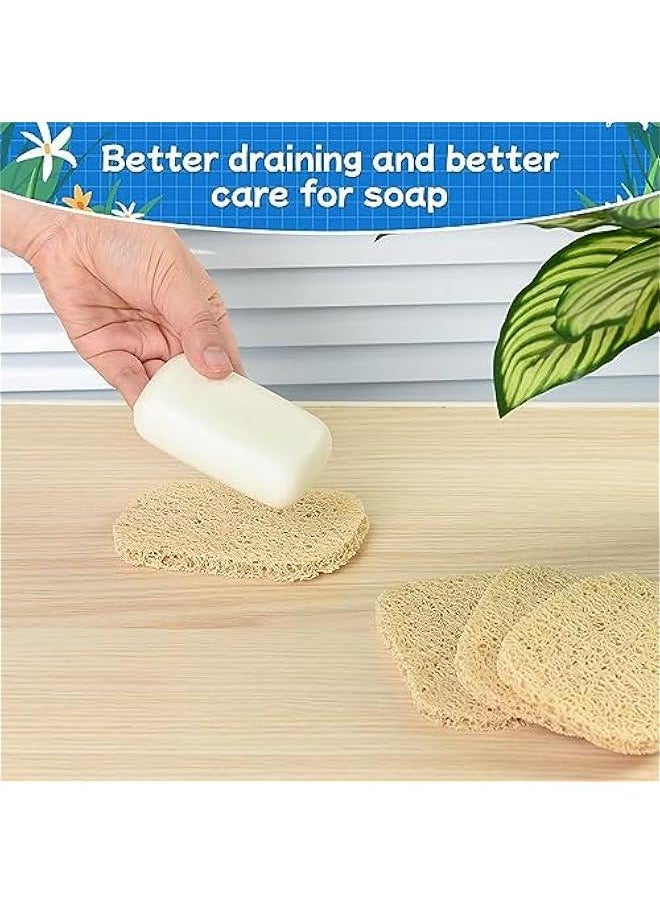 4  Soap Lifting Pad Soap Dish Bathroom Accessory MultiDirectional Weave Efficient Draining Soap Bar Holder for Shower suitble for countertop Sinks and tubs NoSlip