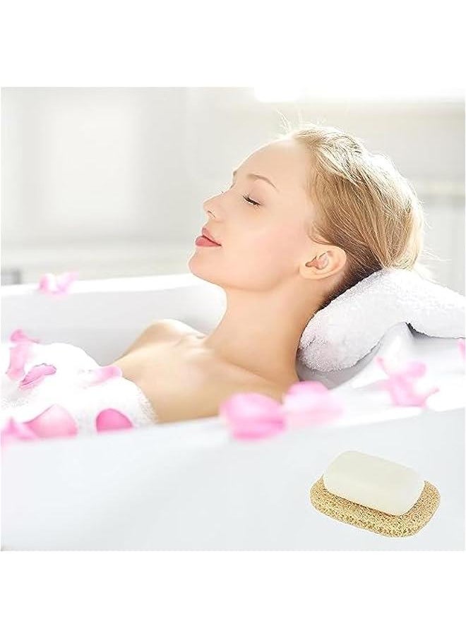 4  Soap Lifting Pad Soap Dish Bathroom Accessory MultiDirectional Weave Efficient Draining Soap Bar Holder for Shower suitble for countertop Sinks and tubs NoSlip