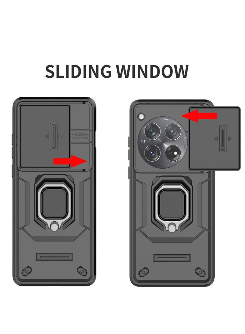 SYOSI Case for OnePlus 12 5G Military Grade Protection with Lens Protects Magnetic Kickstand Car Holder Phone Case Dual Layer Protective Heavy Duty Armor Rugged 360° Full Body Protection - Image 3