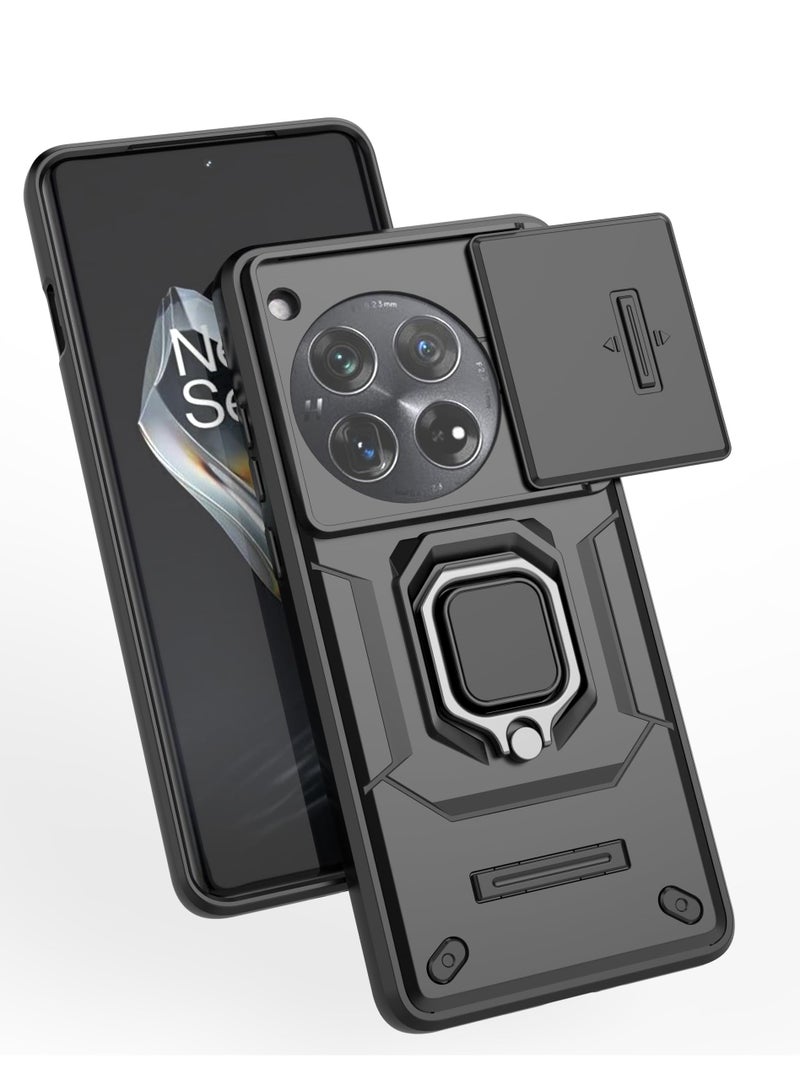 SYOSI Case for OnePlus 12 5G Military Grade Protection with Lens Protects Magnetic Kickstand Car Holder Phone Case Dual Layer Protective Heavy Duty Armor Rugged 360° Full Body Protection - Image 4