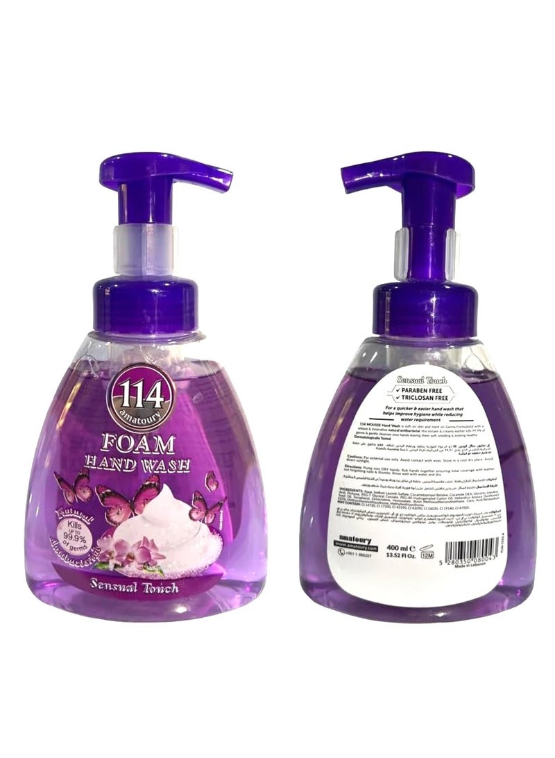 114 Amatoury Hand Wash Sensual Touch – 400ml + 300ml Refill - Image 1