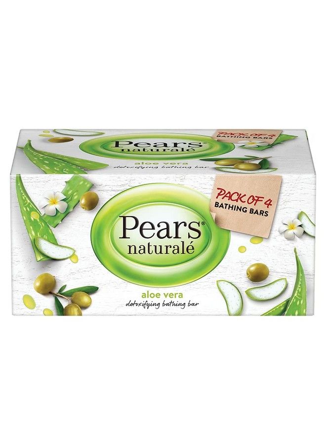 Pears صابون طبيعي لإزالة السموم بخلاصة الصبار 125 جرام (عبوة من 4 قطع) - Image 2