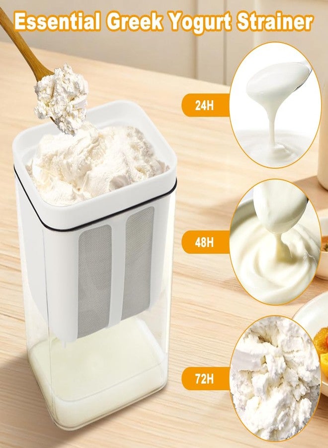 Yonderfume Greek Yogurt Strainer, Reusable with Stainless Steel Fine Mesh Bag & Lid, Whey Separator for Yogurt, Soybean Milk, Nut Milk (1100ml) - Image 5