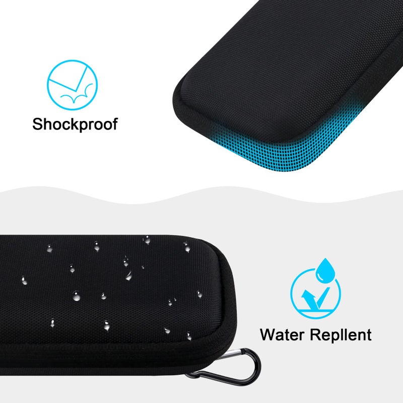 Lacdo Hard Carrying Case for SanDisk Extreme Portable External SSD SDSSDE60 SDSSDE61 250GB 500GB 1TB 2TB 4TB USB-C Solid State Drive EVA Shockproof Water Repellent Protective Storage Travel Bag, Black - Image 3