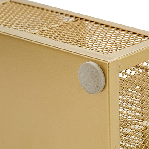 Annova Mesh Desk Organizer Office with 7 Compartments + Drawer/Desk Tidy Candy/Pen Holder/Multifunctional Organizer (Gold) - Image 4