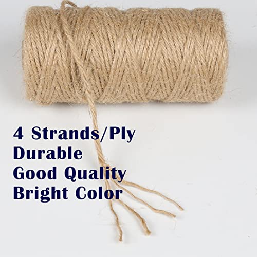 PH PERKHOMY PerkHomy Jute Twine String 3mm 328Ft Natural Thin Ribbon for Craft, Gardening, Wedding Decoration & Packing (328FT * 3mm) - Image 4